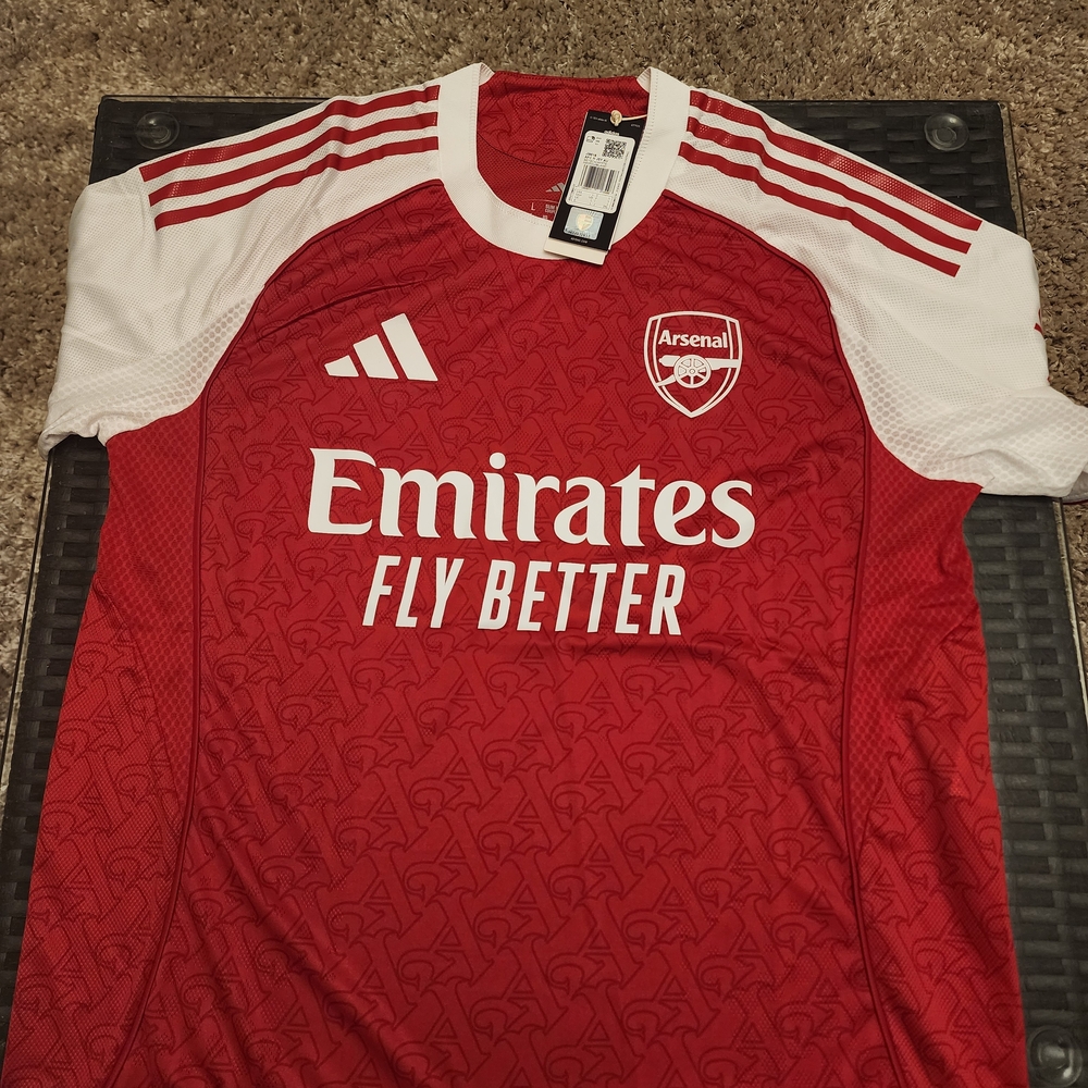 Adidas Red and White Slim Fit Jersey